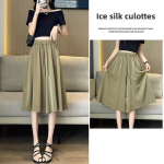 Naiste suvised j&auml;&auml;siidist laia s&auml;&auml;rega culottes'id: Kerged, laia l&otilde;ikega, slim-fit, sirge l&otilde;ikega spordip&uuml;ksid. 2XL
