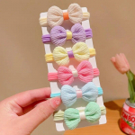 6 tk T&uuml;drukute vibu juuksepael Kommid v&auml;rvi lillelised juukselipsud lastele elastsed kummipaelad hobusesabahoidja laste juuste aksessuaarid 6Pcs roosa