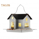 Linnus&ouml;&ouml;tur Riputatav Metallist Linnus&ouml;&ouml;tur P&auml;ikesepaneelidega V&auml;lilatern Aia Dekoratsioon Ainulaadsed Kingitused Emale Vanaemale J&otilde;uludeks must valge v&auml;rv