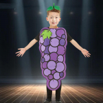 Laste Viinamarjakost&uuml;&uuml;m Cosplay Puuvili Laval esinemise kleidid S