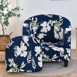 &Uuml;hev&auml;rviline t&auml;ielikult kattev klubitooli diivanikate koos padjaga Round Sofa Single Cushion