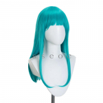 Anime Draakoni Lugu Bulma Cosplay Parukas Buruma 65cm Sinine Roheline Laineline Kuumakindel S&uuml;nteetiline Halloweeni Peo Parukad + Parukakate One Size