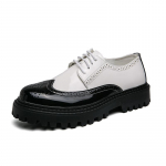Must Brogue Kingad Meestele Disainer Nahast Vabaaja Kingad Mehele Luksusbr&auml;nd Oxford Kingad Meestele 2024 Zapatillas De Hombre Chaussure 38 valge