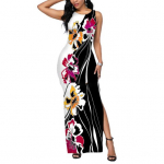 Naistele, varrukateta kleit, naiste prindiga k&uuml;ljelt l&otilde;hikuga pikk keha pliiatskleit &ouml;&ouml;klubi 2XL