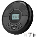 Bluetooth CD-m&auml;ngija Kaasaskantav Laetav Discman K&otilde;larite ja K&otilde;rvaklappidega Walkman MP3-m&auml;ngija USB-ga Bluetooth-edastusega must