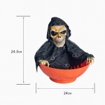 Halloweeni kommikarp Elektriline puuviljavaagen Kummituspeo rekvisiidid Skeletikujuline kauss trikk-v&otilde;i-k&otilde;rvitsa jaoks Halloweeni peo dekoratsioon lilla