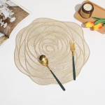 Rose S&ouml;&ouml;gimatt American Light Luxury Hot Gold Cup Mat PVC Pehme Dekoratiivne lauamatt S&ouml;&ouml;gitaldriku matt roosa kuldne v&auml;rv