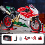 1/9 m&otilde;&otilde;tkava Ducati 1199 Panigale R sulamist mootorratta valatud mudel K&auml;ivituv Pihustatav D&uuml;naamiline Heli ja Valgusega Kogumisobjekt Poiste Kingitus