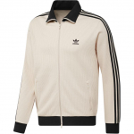 Adidas Originals Triibuline Lukuga Seisva Kraega Kitsa L&otilde;ikega Pikkade Varrukatega Jakk Unisex Jakk Valge JV9263 S