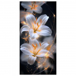 Fantaasia Valge Lilleline Maastik Strasspilt 5D Ise-tee Teemantmaal Mosaiik Lill Tikand Suurem&otilde;&otilde;tmeline ristpiste Full Round 50x100CM