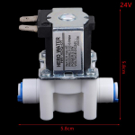 1 tk sisselaske solenoidklapp, 12V/24V puhta vee masin, veepuhasti 24V