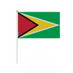 Drapeau Mini - Guyana - 14 x 21 cm - Partii de 50 - Pol&uuml;ester - L&eacute;ger - Recto/Verso