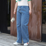 Pluss-suuruses naiste k&otilde;rge v&ouml;&ouml;kohaga &uuml;lisuured teksad t&auml;navariided Y2k sirge s&auml;&auml;rega p&uuml;ksid lahtised laiad p&uuml;ksid teksap&uuml;ksid XL