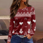 Naiste Mood Vabaaja L&otilde;hikuga &Auml;&auml;rise &Uuml;mara Kaelusega Pikkade Varrukatega Lahtine J&otilde;uludega Prinditud T-s&auml;rk Daamide Top XL kuld