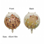 Kapybara Peopallid S&uuml;nnip&auml;evapeo Dekoratsioon Kapybara Alumiiniumfooliumist &Otilde;hupallid Beebipidu Poisid T&uuml;drukud M&auml;nguasi Kingitused Peotarbed