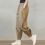 Kevadised ja s&uuml;gisesed naiste p&uuml;ksid t&ouml;&ouml;riided haaremip&uuml;ksid naiste vabad vabaaja laternap&uuml;ksid XXXL khaki
