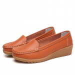 Naiste kingad Pehmest nahast kingad kontsaga kingad Mustad lamedad kingad Naiste mokassiinid vabaaja lamedad naiste jalatsid 41 oranž