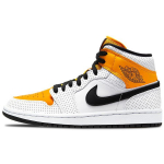Air Jordan 1 Mid Perforeeritud - Valge University Gold Naiste Tossud Must BQ6472-107 36.5