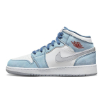 Air Jordan 1 Mid SE GS French Blue Laste tossud Valge Hele-teras-hall Tulepunane DR6235-401 36 white