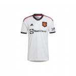 Adidas Manchester United F&auml;nniversiooni V-kaelusega triibulise logoga T-s&auml;rk Meeste pealisr&otilde;ivad Valge H13880 XXL