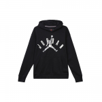Jordan Kirjaga Kapuutsiga Pullover Sviiter Meeste Topid Must FD7416-010 M