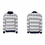 S&uuml;gistalvine vintage avara pikkade varrukatega topp tr&uuml;kiga kardigan kudumid, kraega j&otilde;ulukampsun L tumesinine v&auml;rv