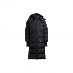 Adidas X Stella McCartney Koost&ouml;&ouml; &Uuml;hev&auml;rviline Logotaskuga Tr&uuml;kitud Pikk Puuvillane Mantel Naiste Mantlid Must HI6082 L