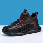 Moodsad Tenis Meeste Spordijalats S&uuml;gis Uus Br&auml;nd Nahast Meeste Jalan&otilde;u Platvormiga Isa Kingad Trendikas Vabaaja Toss Meeste Tennisejalatsid Zapatillas De Hombr 39 tumepruun v&auml;rv