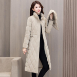 Talvised pikad parkad naistele Mantel Mood Paks soe puuvillane polsterdatud mantlid Naiste korea stiilis kapuutsiga talvejoped 4XL punane