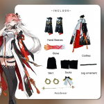 M&auml;ngu Wuthering Waves Changli Cosplay Kost&uuml;&uuml;m Jinzhou Maakonnaametnik N&otilde;unik Changli Kleit Naistele Halloweeni Peo R&otilde;ivastus XL