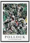 Plakat Jackson Pollock abstrakcja green 21x30 cm