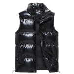 Meeste s&uuml;gis-talvine ere n&auml;gu soe udune vest vertikaalse kraega soe tuulekindel mood lihtne disain lai l&otilde;ige soe udune vest XXXL must