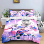 Mood Jalgpall M-Mbappe Digitr&uuml;kk Voodipesukomplekt Tekikott Tekk Voodi Noored Lapsed T&uuml;drukud Poisid S&uuml;nnip&auml;evakingitus US Full(200x230cm)