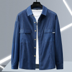 10XL Pluss Rasv Pluss Denim Puuvills&auml;rk Pikkade varrukatega Rasv Rasvane Mees Kevad ja S&uuml;gis Trend Vabaaja Suur Suurus Meeste R&otilde;ivad 9XL sinine