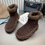 Naiste Karusnahast Madalad Ankel Lumisaapad Platvormiga Suede Kingad Talvised Pl&uuml;&uuml;sist Puuvillased Kingad 2025 Trend Vabaaja Mugavad Libisemiskindlad Botas De Mujer 35 pruun