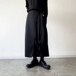 2025 Meeste Mustad Harem P&uuml;ksid Meeste Mustad Samurai P&uuml;ksid Meeste Lahtised Sirge S&auml;&auml;rega P&uuml;ksid Hiina Stiilis Meeste Vabaaja T&auml;navar&otilde;ivad P&uuml;ksid 3XL must