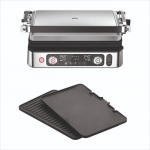 Grill multifonctions - BRAUN - Multi Grill 9 Pro - 2200 W - 3 positions de chauffe - Noir / Acier must