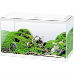 Aquarium 60 cm - CIANO - 58 litres + Filtre + LED + Chauffage + Consommables - Blanc valge