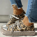 Naiste tossud Leopard Needid Kingad Naiste l&otilde;uendkingad vaba aja paelad, madalad k&otilde;rged tossud Basket Femme suured naiste kingad 42 must