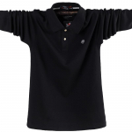 Uus meeste polos&auml;rk, pikkade varrukatega polos&auml;rk, &auml;riline vabaaja puuvillane meeste s&auml;rk, suur suurus 6XL XL tumesinine v&auml;rv