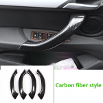 For BMW X1 F48 2016-2018 Carbon fiber ABS Car Inner Door Handle Trim Car Accessories For BMW X2 F47 2018 carbon fibre