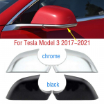 Auto V&auml;line Tahavaatepeegli Tiib Ukse K&uuml;lgpeegli Alumine Kate Kaanus Kest Kroom Must Tesla Mudelile 3 2017- black right