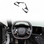Black Soft Carbon fiber Steering Wheel Button sticker cover For Corvette C8 20+