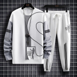 Dressikomplekt Pulloverid Meeste Uued Komplektid Noorte Vabaaja Jooksmine Populaarne Pikkade Varrukatega Spordir&otilde;ivad Paari Lapit&ouml;&ouml; Spordikost&uuml;&uuml;mid 4XL hall