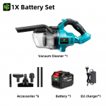 NEWBENY Juhtmeta K&auml;eshoitav Elektriline Tolmuimeja V&otilde;imas Laetav Kodune Siseruumide Puhastust&ouml;&ouml;riist Makita Aku Pin-ile 1xBattery-EU Plug