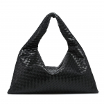 K&auml;sitsi kootud suure mahutavusega croissant-tote-kott - Naiste &otilde;la- ja k&auml;ekott igap&auml;evaseks kasutamiseks Small with Strap 29*2*19cm
