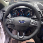 For Ford Focus 3 Kuga 2016- Escape C-MAX Ecosport 2018- Hand-stitched non-slip Leather car Steering Wheel Cover 3