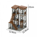 MOC osad S&otilde;jav&auml;gi Lahinguv&auml;li II maailmas&otilde;da Varemed Relvad Kindlus Punker Mudel Ehitusklotsid Armee Arhitektuur Klotsid M&auml;nguasi Laste Kingitus