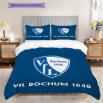 VfL Bochum 1848 Muster Voodipesu Tekikott Komplekt Tekikoti Kate Padjap&uuml;&uuml;r Kodu Kaunistus S&uuml;nnip&auml;evakingitus (1 * tekikott + 2 * padjap&uuml;&uuml;ri, ilma s&uuml;damikuta) 135x200cm