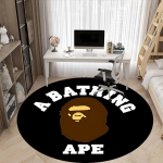 1 tk A Bathing Ape kontori &uuml;mmargune vaip, kontoritoolide alla, magamistuba, elutuba, kodu kaunistus a0926133 120cm by 120cm